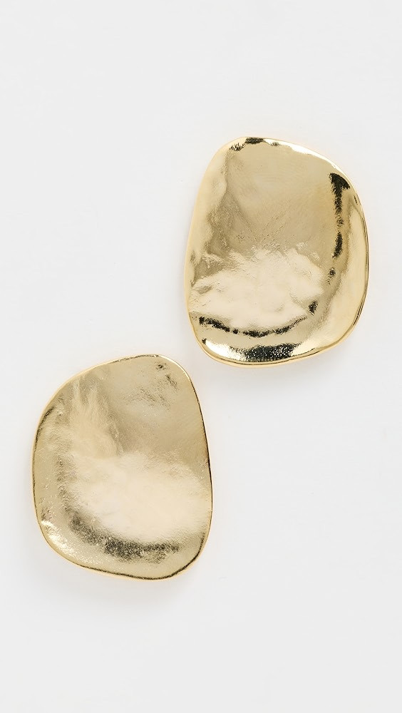 Gold Hammered Dapped Disc Earrings | Shopbop