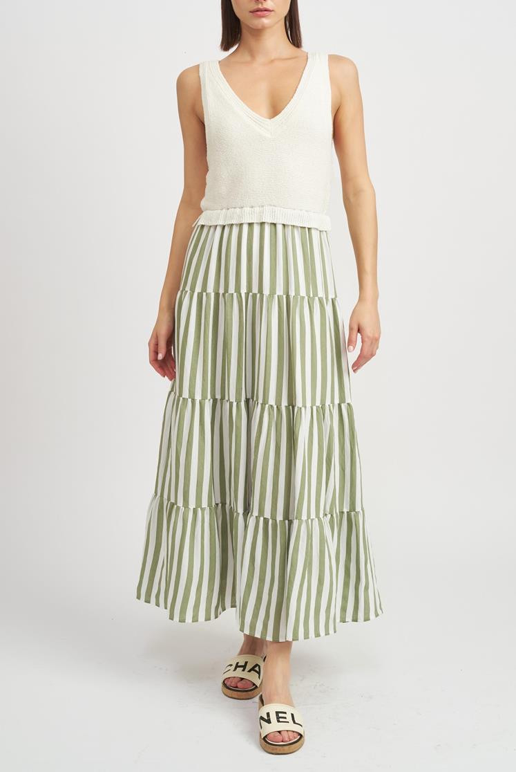 Cece Mixed Media Midi Dress | South Moon Under