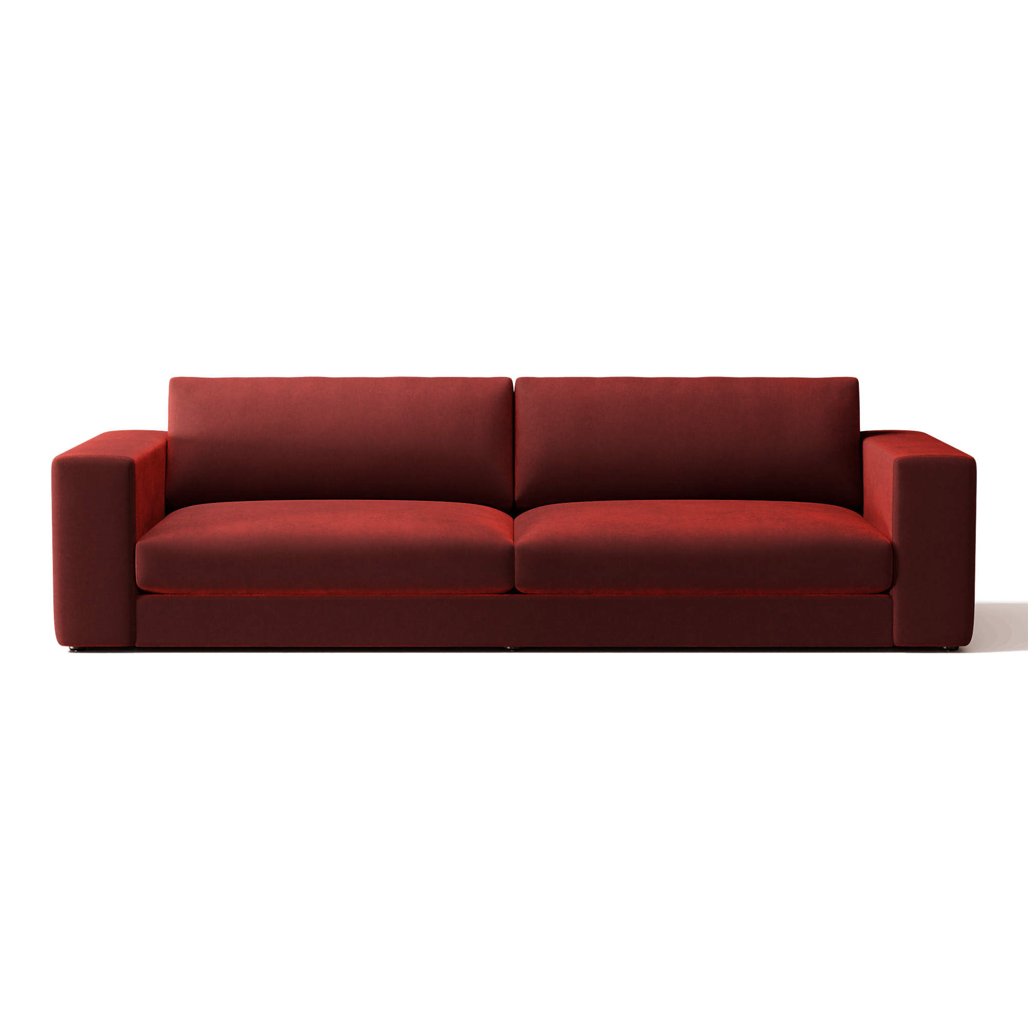Berkeley 106" Taupe Performance Velvet Sofa + Reviews | CB2 | CB2
