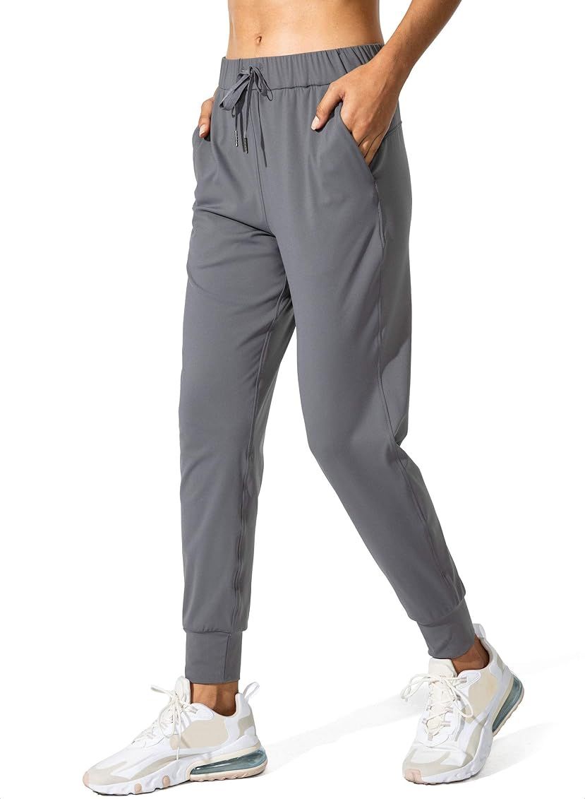 SANTINY Women's Joggers Pants Pockets Drawstring Running Sweatpants for Women Lounge Workout Jogging | Amazon (US)