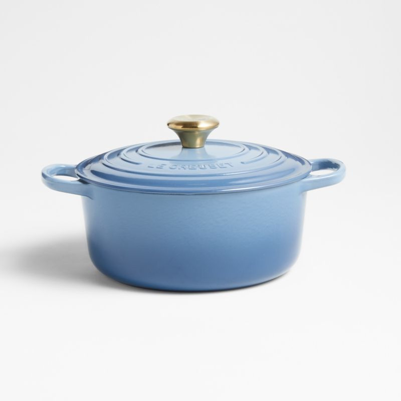 Le Creuset Signature 4.5-Qt. Chambray Dutch Oven + Reviews | Crate & Barrel | Crate & Barrel