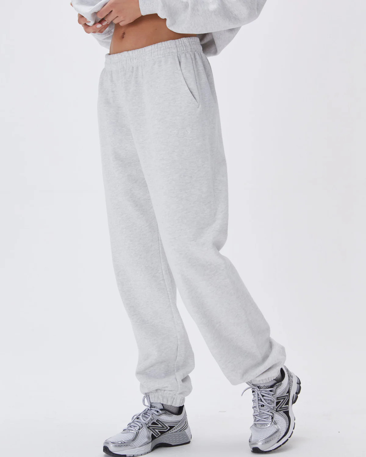 Sweatpants - Light Grey Melange | Adanola UK
