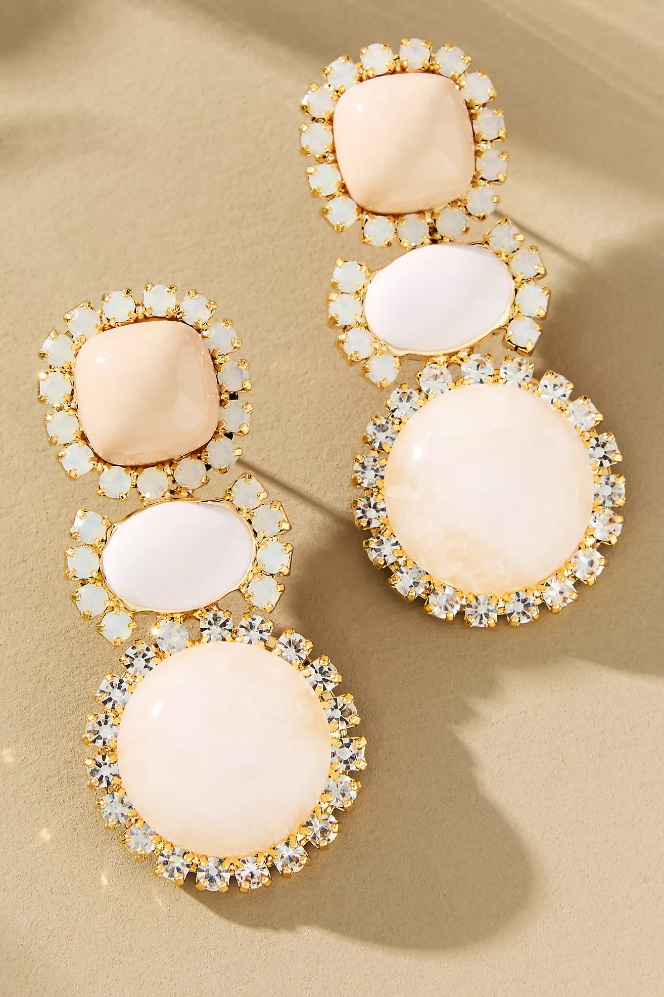 Mixed Shape Crystal Drop Earrings | Anthropologie (US)