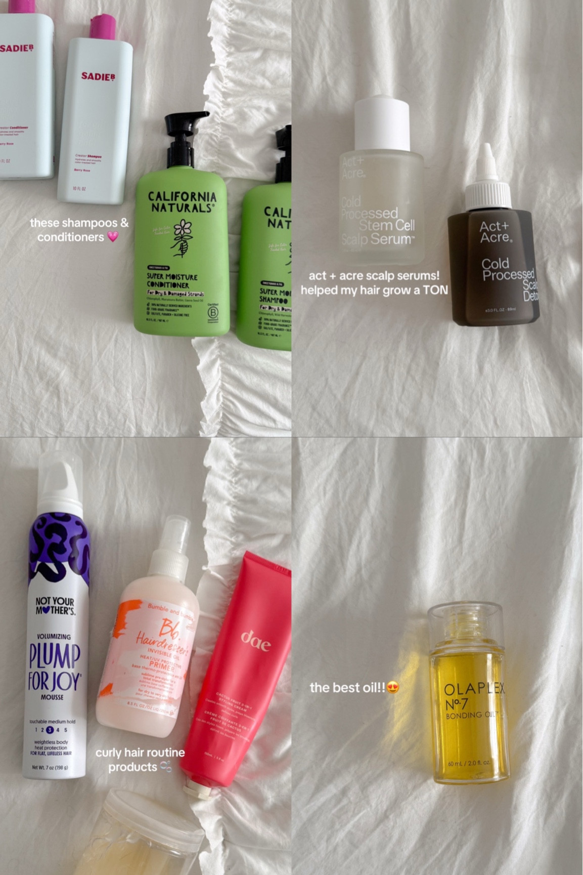 all the products i use 💗