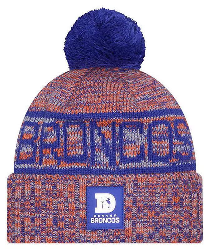 New Era Adult Denver Broncos Medium Blue Sideline Sport Knit Beanie | DICK'S Sporting Goods