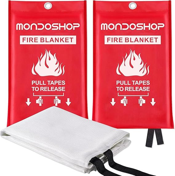 Mondoshop Fire Blankets Emergency for Kitchen Home - Emergency Fire Retardant Blanket for Home Fi... | Amazon (US)