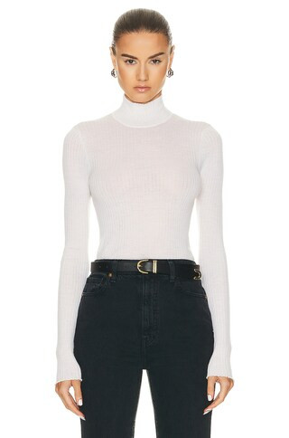 SPRWMN Mock Neck Top in White | FWRD 