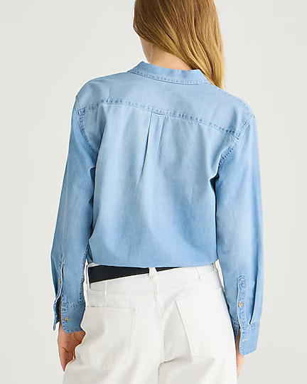 Gar&ccedil;on classic chambray shirt in Storm wash | J. Crew US