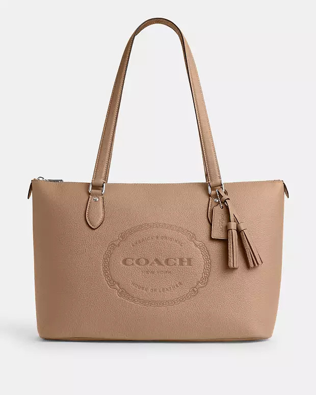 Gallery Tote With Coach Heritage | Coach Outlet US