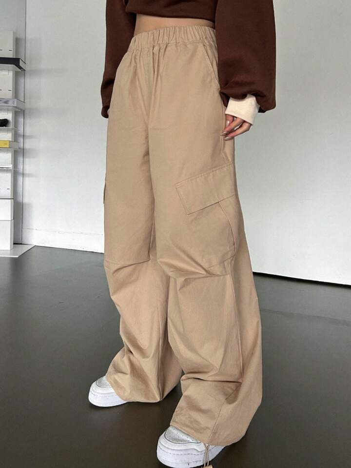 DAZY Flap Pocket Side Cargo Pants | SHEIN