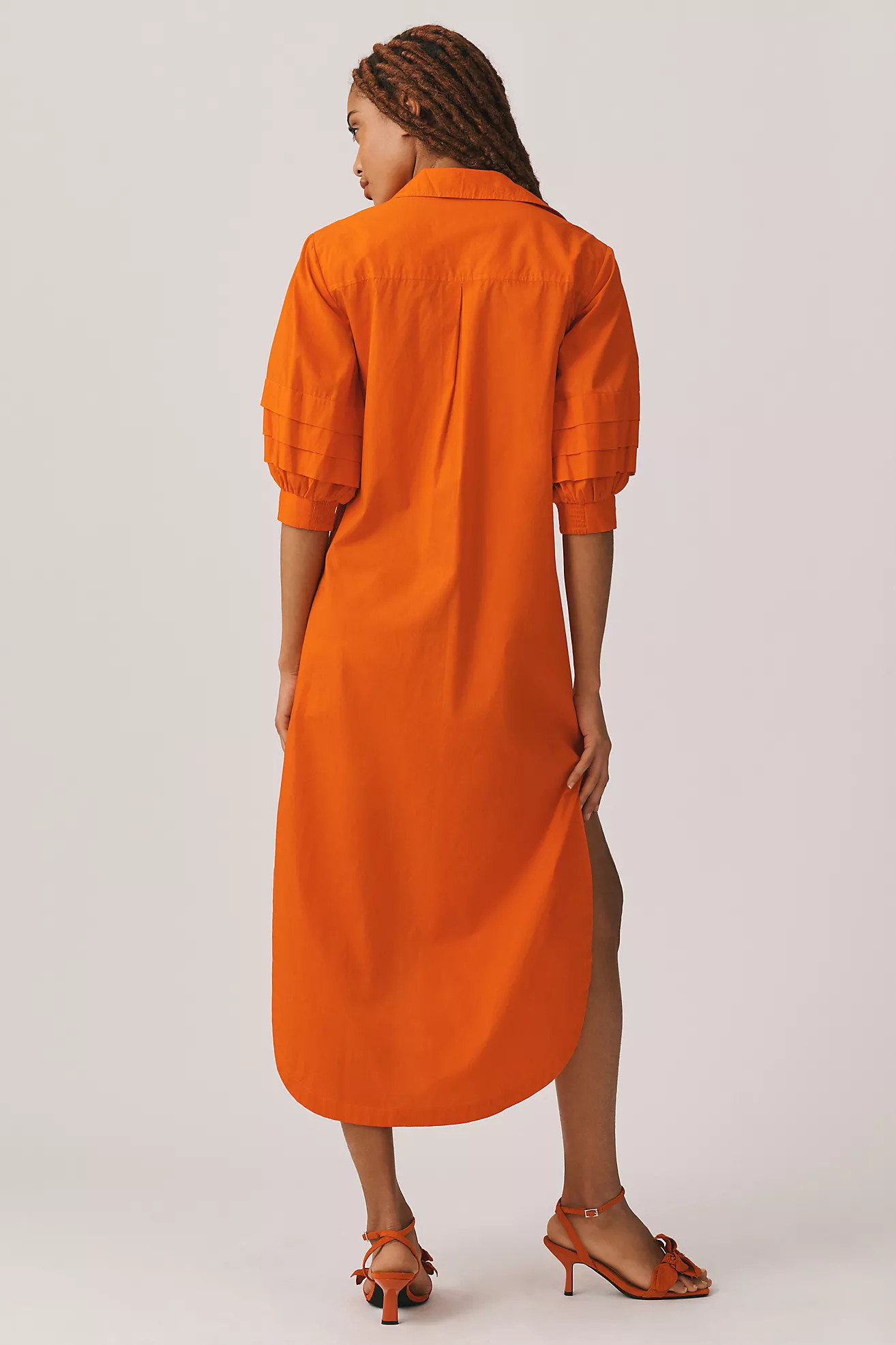 Maeve Puff-Sleeve Shirt Dress | Anthropologie (US)