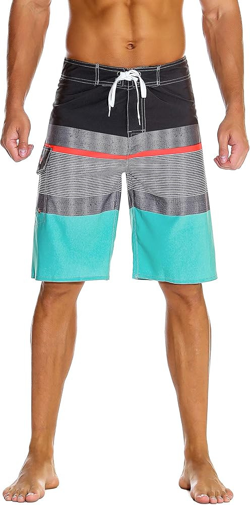 Nonwe Men's Sportwear Quick Dry Board Shorts with Lining | Amazon (US)