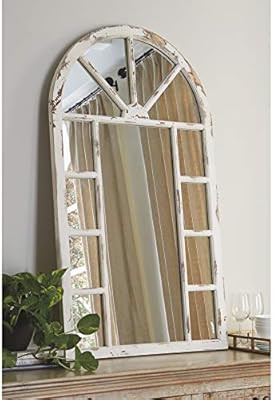 Signature Design by Ashley - Divakar Accent Mirror - Vintage - Antique White | Amazon (US)