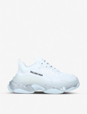 Women's Triple S Clear Sole faux-leather and mesh trainers | Selfridges