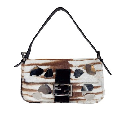 FENDI Mirror Pony Hair Baguette Shoulder Bag | eBay US