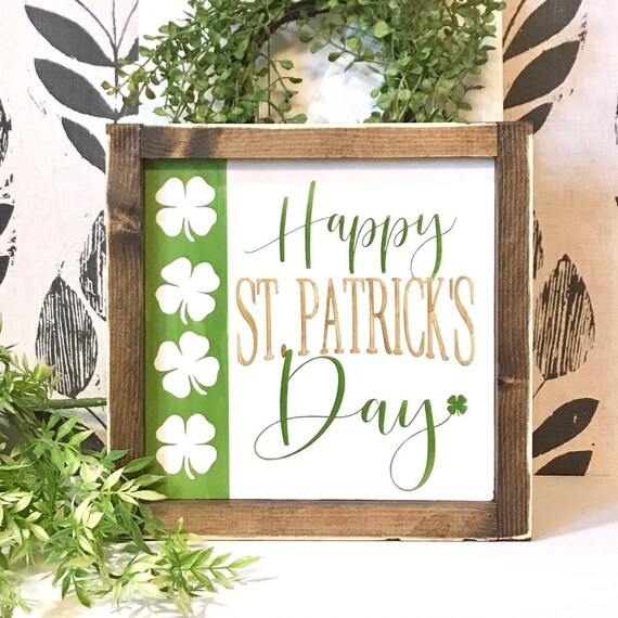 Happy St Patrick's Day 9x9  Farmhouse Decor  Farmhouse | Etsy | Etsy (US)