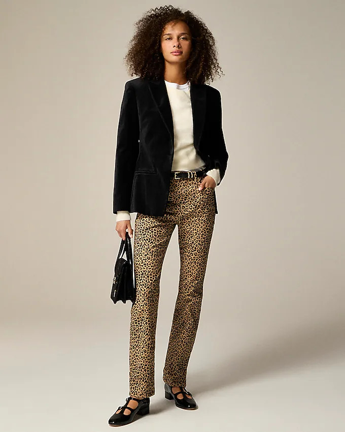 Straight-leg chino pant in leopard print | J. Crew US
