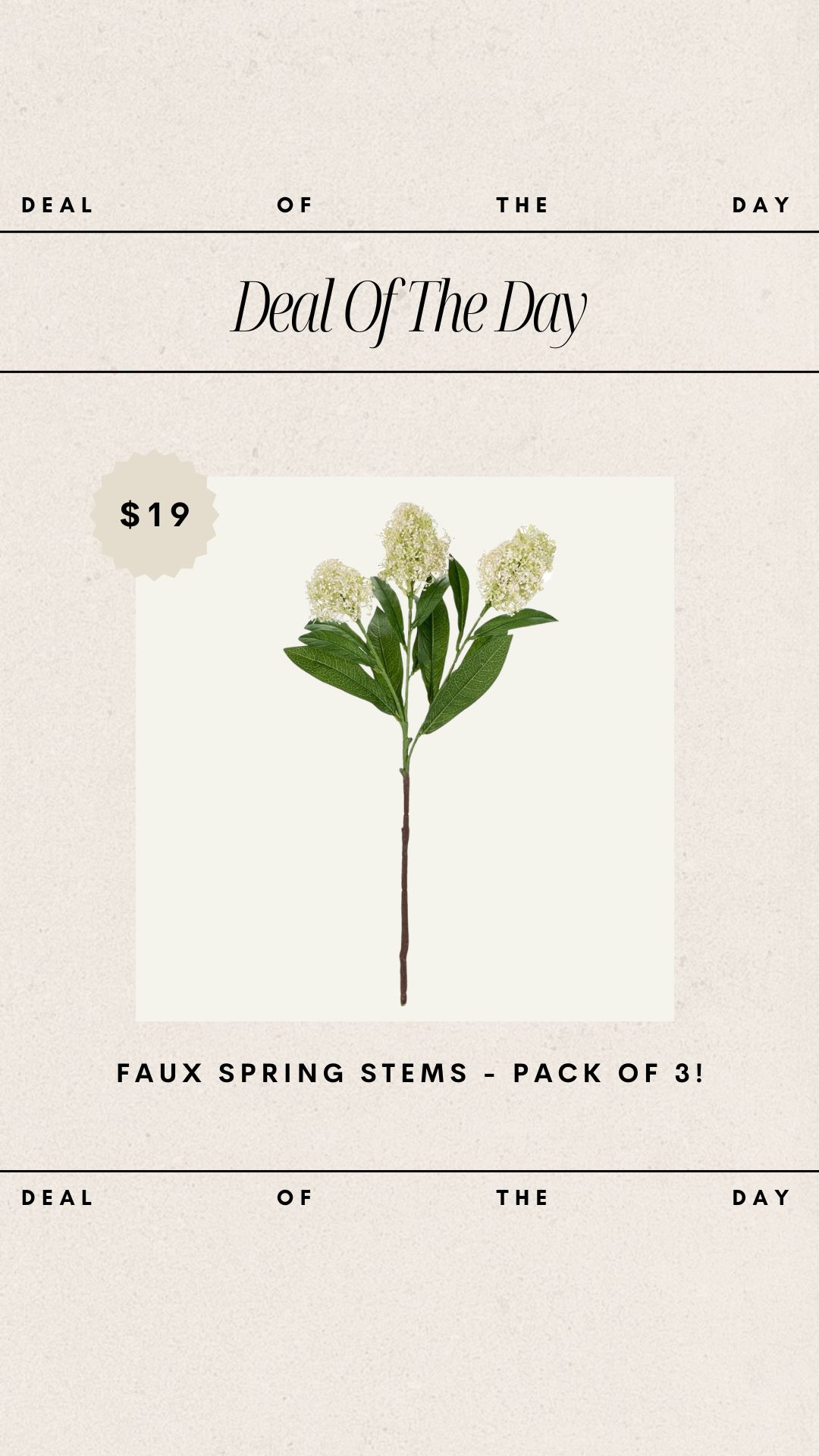Deal of the Day - Amazon Faux Spring Stems  // Pack of 3 for only $19! | Amazon (US)