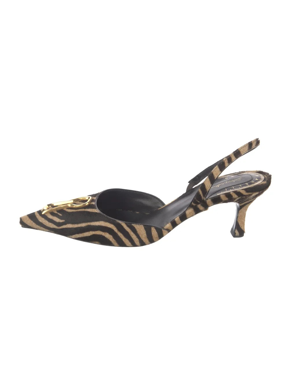 Ponyhair Animal Print Slingback Pumps | The RealReal