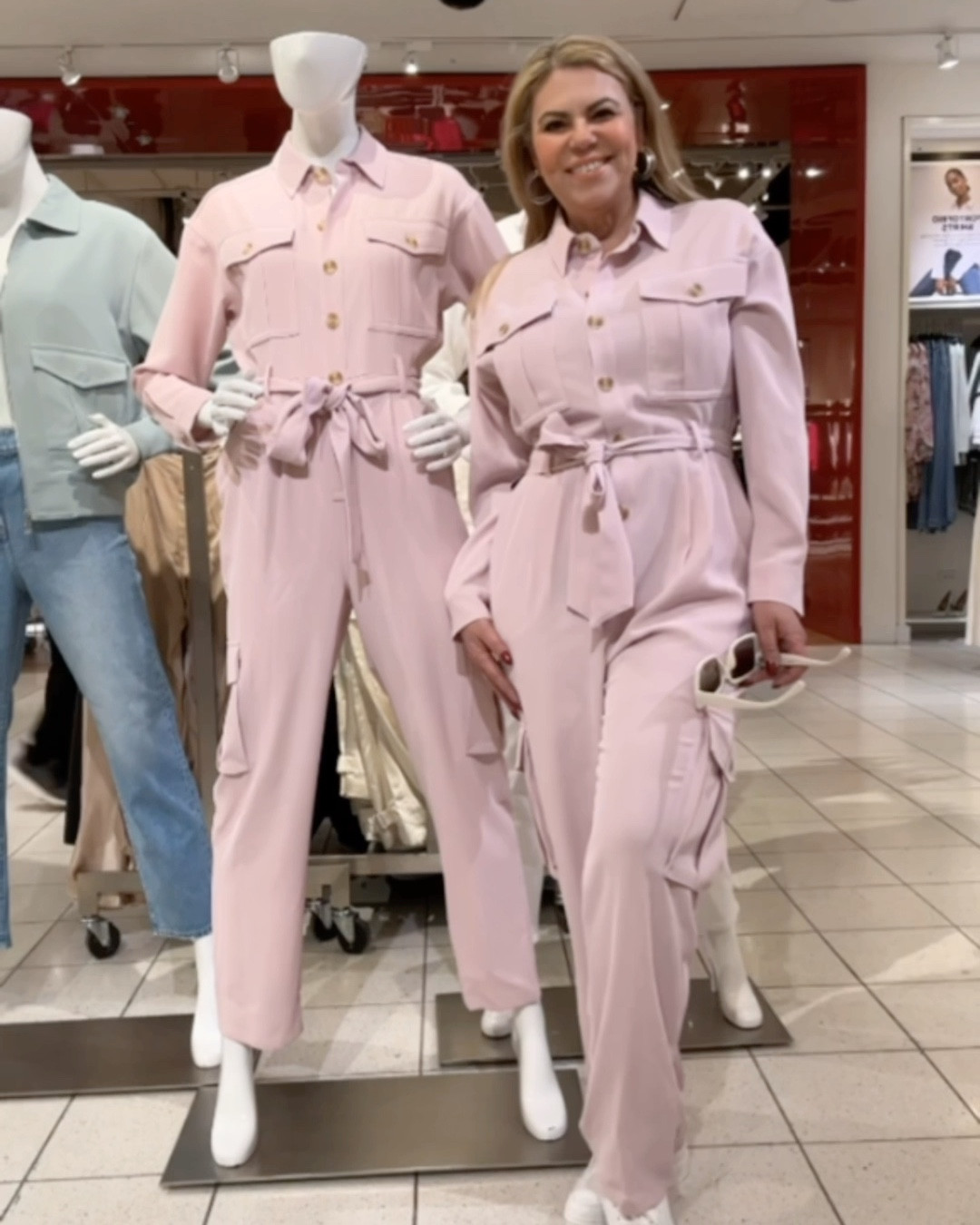jumpsuit! It's the perfect mix of cute and comfortable, and the color is just so fun and vibrant. Plus, it's great to see my style being featured on one of my favorite clothing brands' website. #Expressstylepartner #Expressstyleeditor #pinkjumpsuit

#LTKstyletip