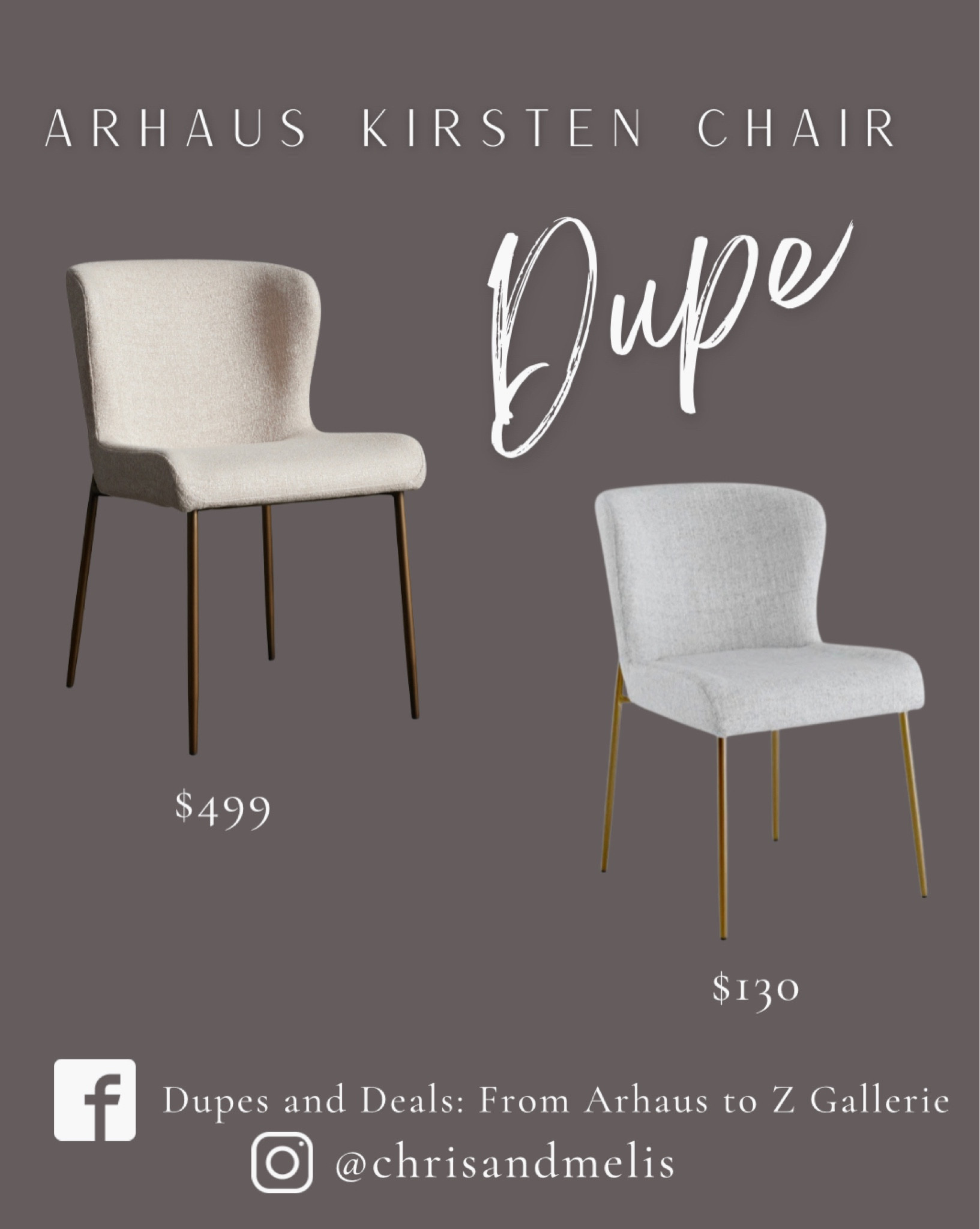 Crazy good dupe for the Arhaus Kirsten dining chair but 75% off! These sell out quick and took a while for the last restock! 

#LTKhome #LTKsalealert