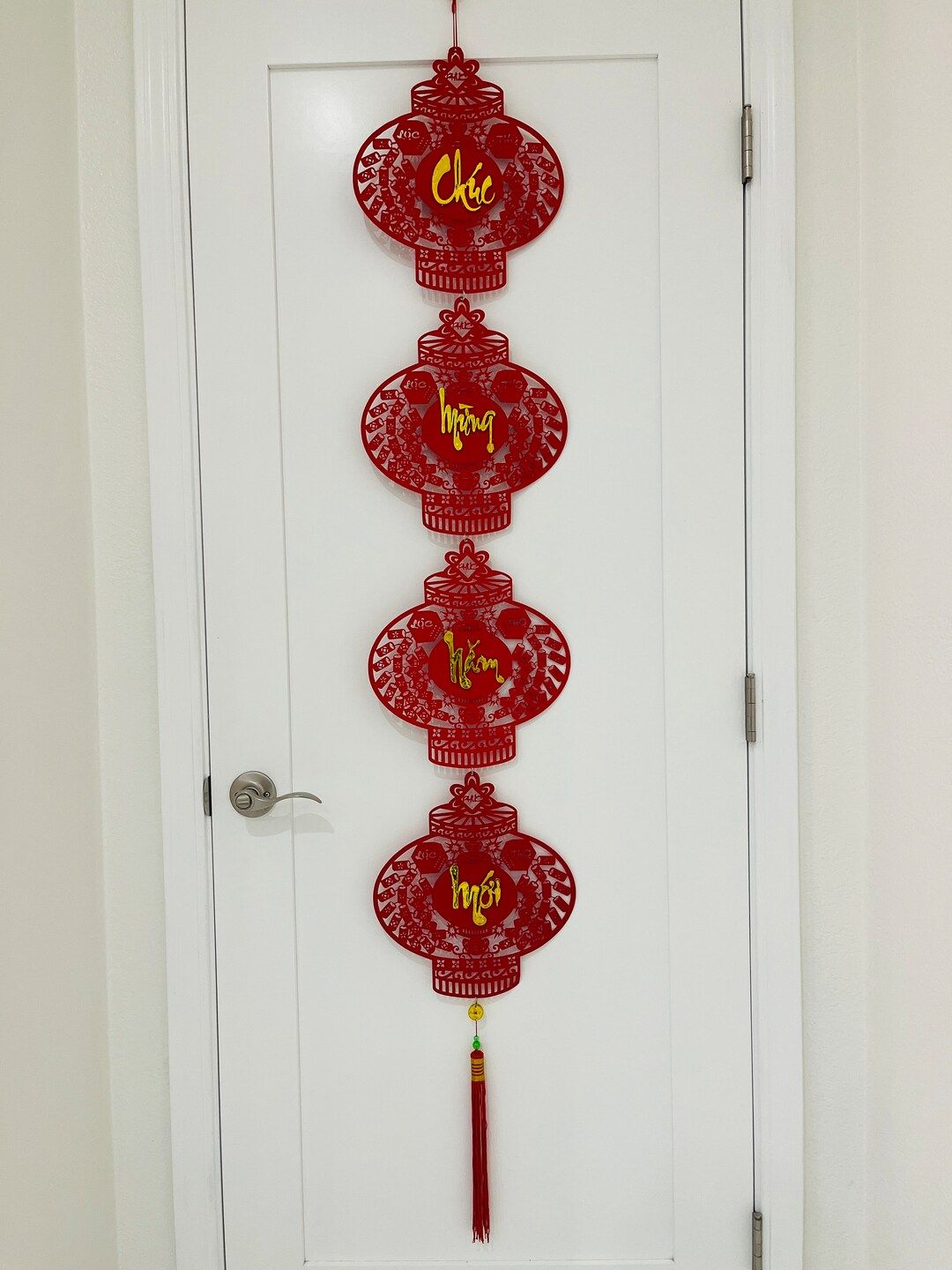 Vietnamese Lunar New Year Decoration Couplets Red Hanging - Etsy | Etsy (US)