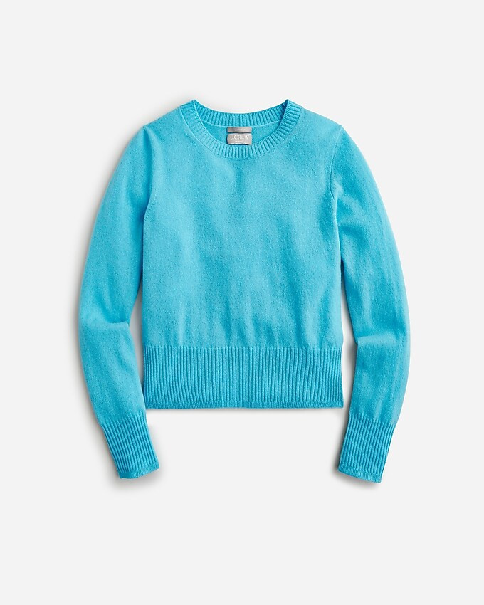 Cropped cashmere crewneck sweater | J. Crew US