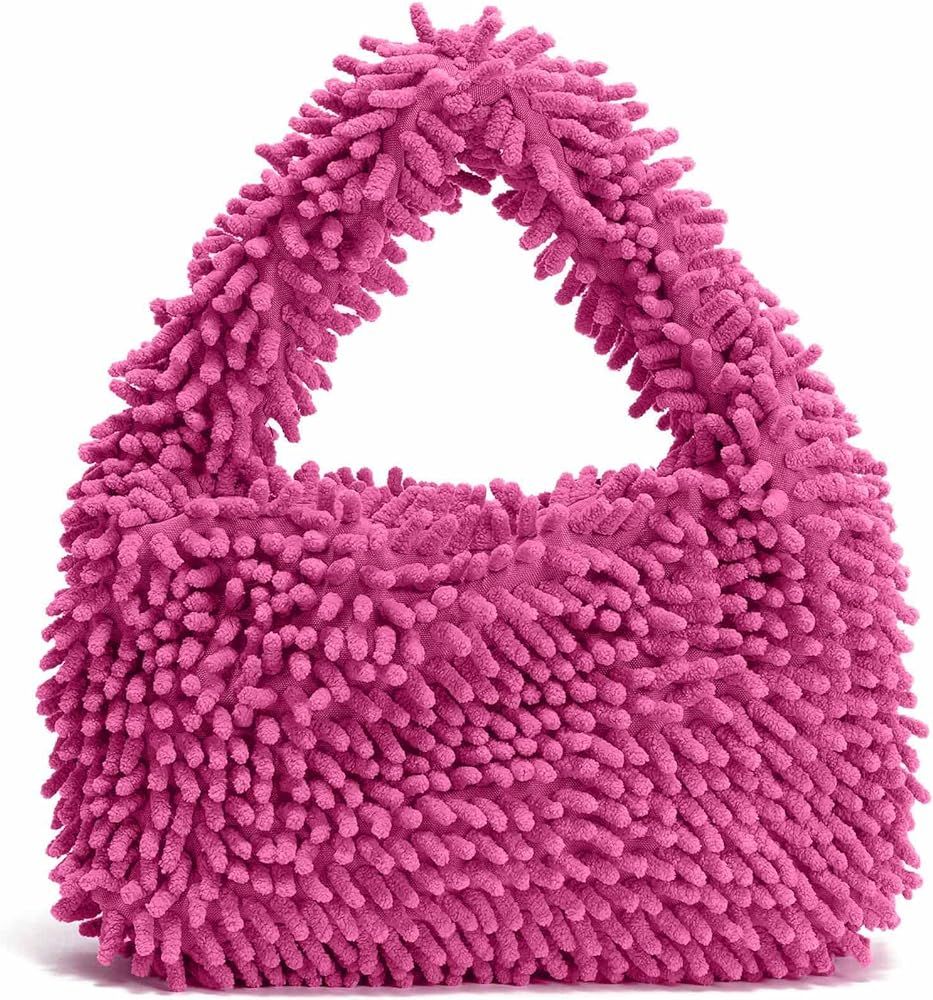 CATMICOO Y2K Fuzzy Purse, Fluffy Tote Bag, Cute Plush Purse for Women | Amazon (US)