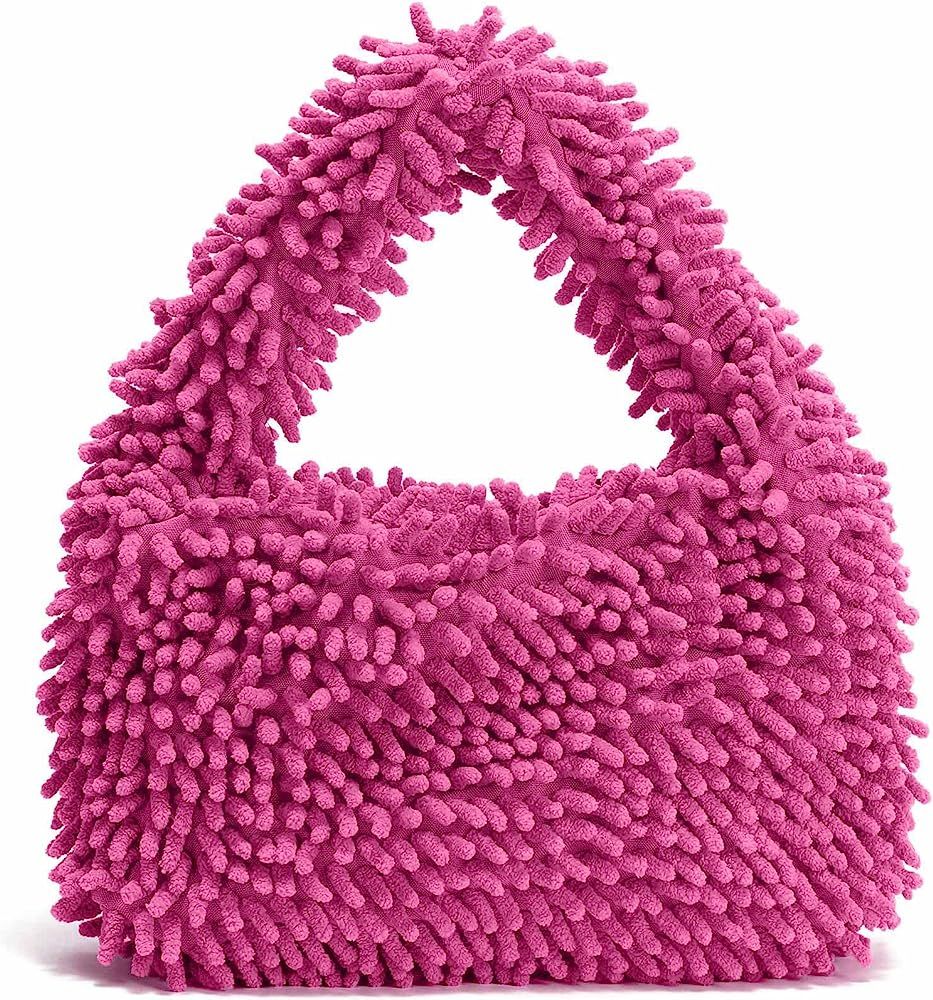 CATMICOO Y2K Fuzzy Purse, Fluffy Tote Bag, Cute Plush Purse for Women | Amazon (US)