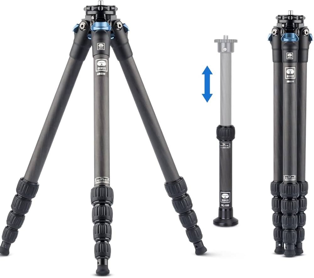SIRUI AM Carbon Fiber Tripod with Two-Section Carbon Fiber Center Column, 59.8″ Compact Travel ... | Amazon (US)