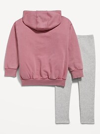 Henley Pullover Hoodie and Leggings Set for Toddler Girls | Old Navy (US)