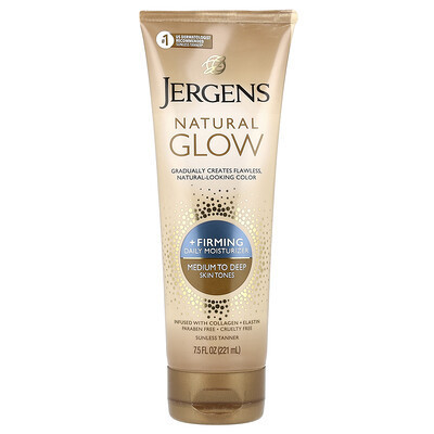 Jergens, Natural Glow, Firming Daily Moisturizer, Medium to Deep, 7.5 fl oz (221 ml) | iHerb