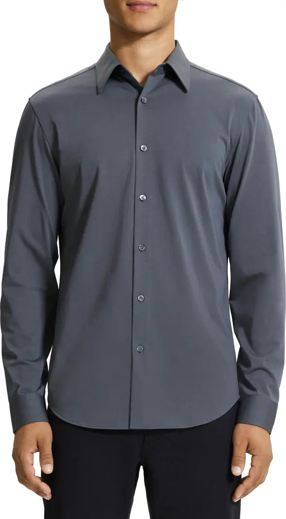 Sylvain ND Structure Knit Button-Up Shirt | Nordstrom