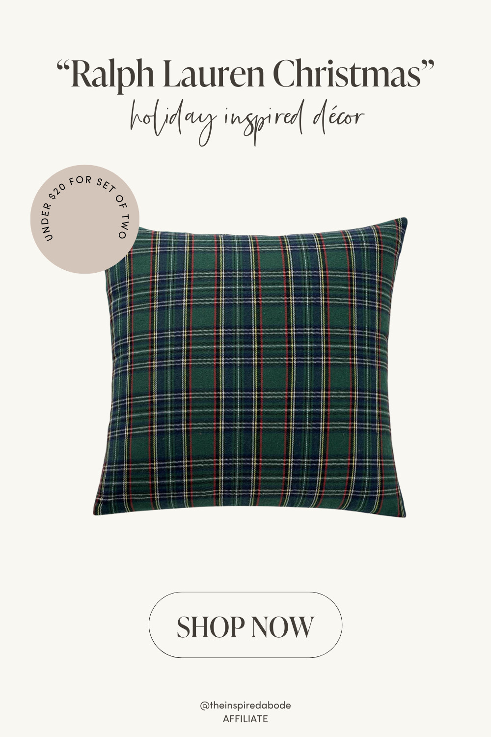 A must-have for a Ralph Lauren Christmas moment — classic green plaid, cozy feel, and perfect for layering on a sofa or accent chair. 

 #LTKHoliday #LTKHome #LTKFindsUnder50