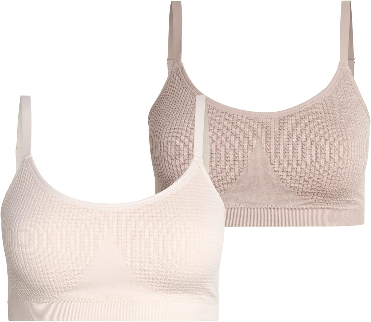 Anne Klein Women's Bra - 2 Pack Seamless Comfort Lounge Bralette, Removable Pads (XS-XL) | Amazon (US)