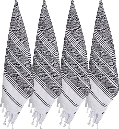 LaModaHome Unique Hand Face Peshtemal 100% Turkish Cotton 20"x31" Pestemal Turkish Bath Towel Set... | Amazon (US)