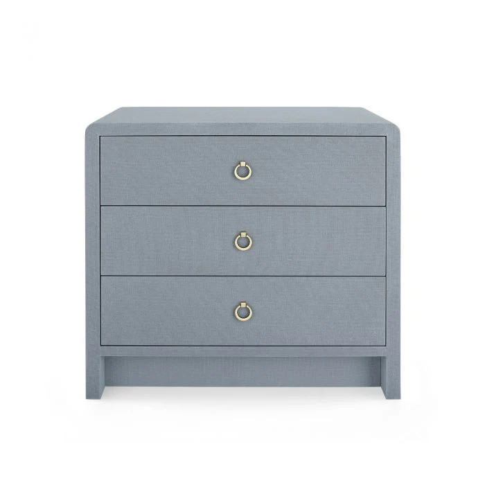 Nantucket Linen 3-Drawer Side Table - Coastal Gray | Coastal Furniture | Coastal Bleu | Coastal Bleu