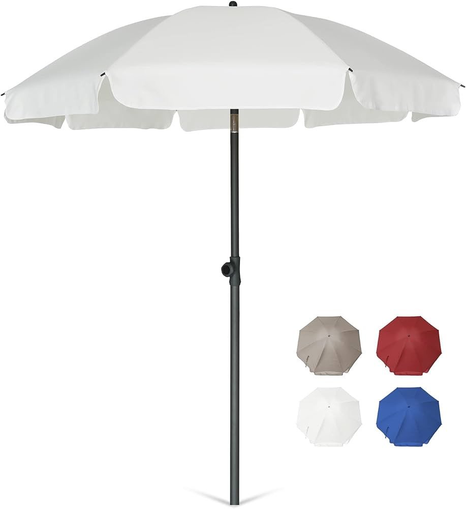 AMMSUN Patio Umbrella Market Table Umbrella 6.5 ft Tilt Steel Pole UPF50+ Protection, Great for O... | Amazon (US)