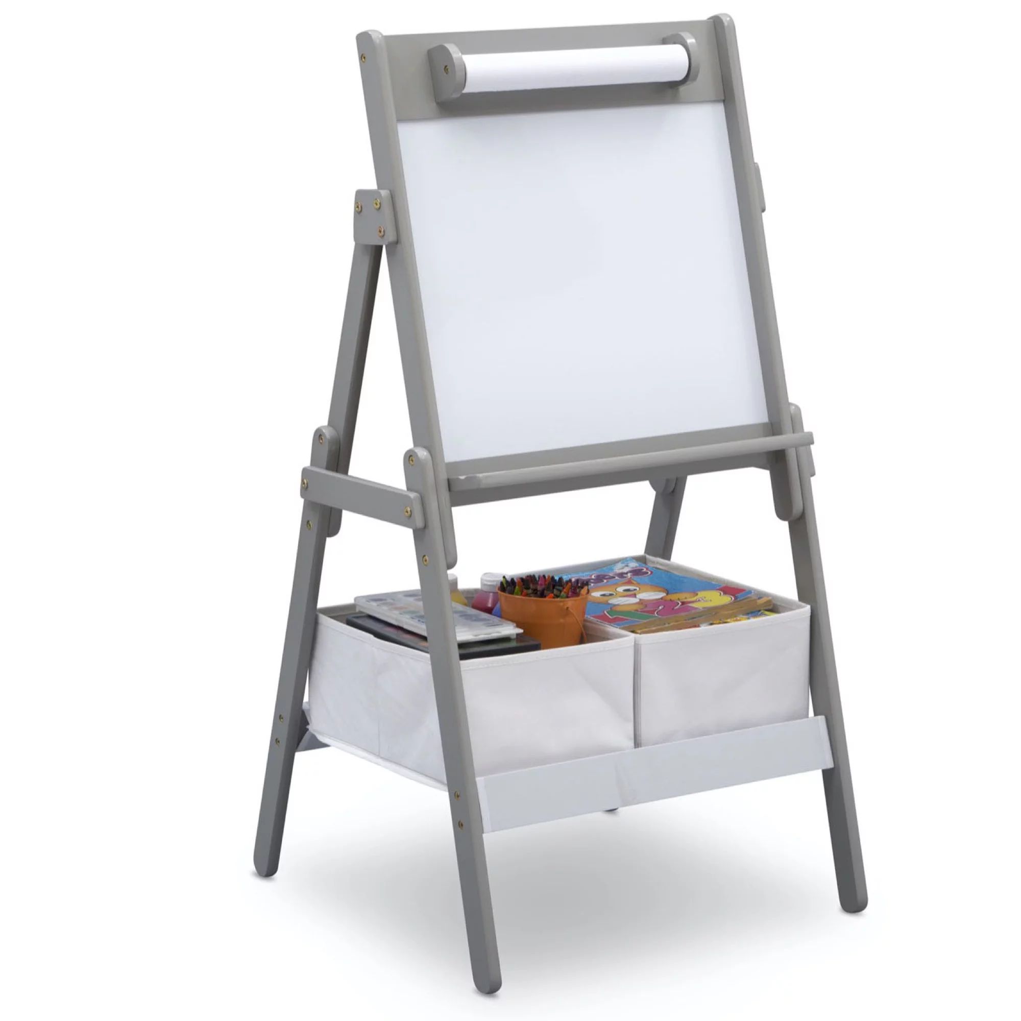 Delta Children Classic Kids Whiteboard/Dry Erase Easel with Paper Roll and Storage, Greenguard Go... | Walmart (US)