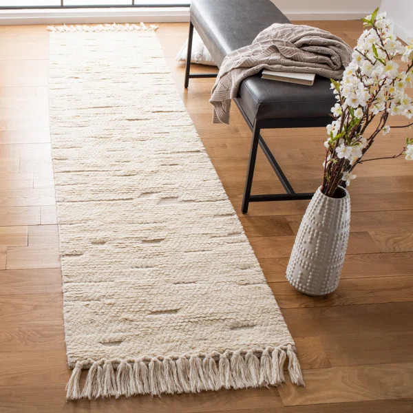 Handmade Wool Ivory Rug | Wayfair North America