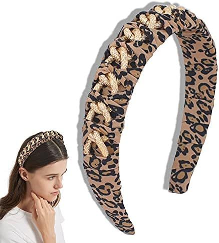 BEGOOD Leopard Print Headband for Women Retro Headband Cheetah Hairband Hair Hoops Accessories Ha... | Amazon (US)