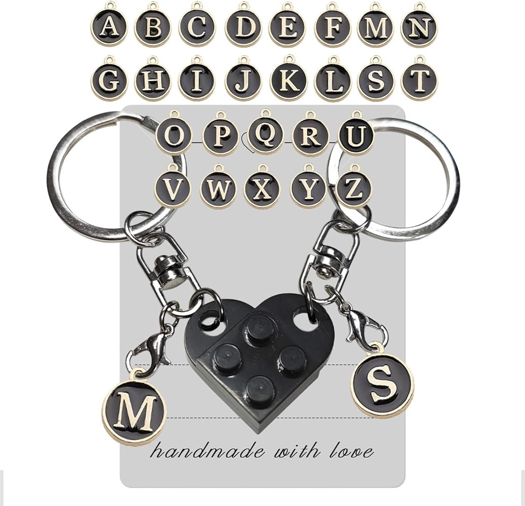 Personalized Brick Matching Heart Keychains - Gifts for Mom, Dad, Couple, Boyfriend, Girlfriend, ... | Amazon (US)