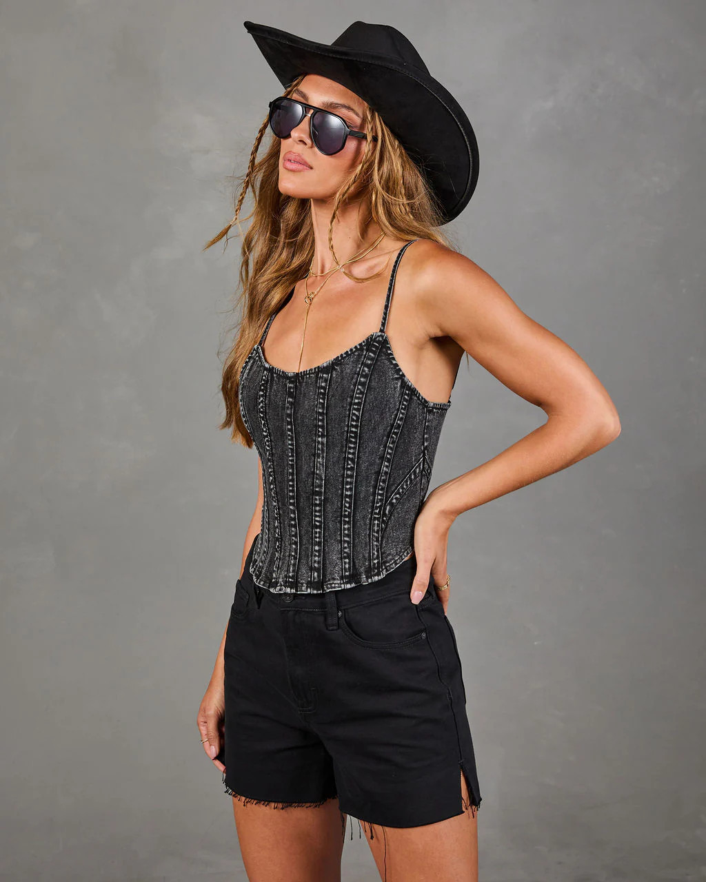 Juniper Outlaw Denim Corset Top | VICI