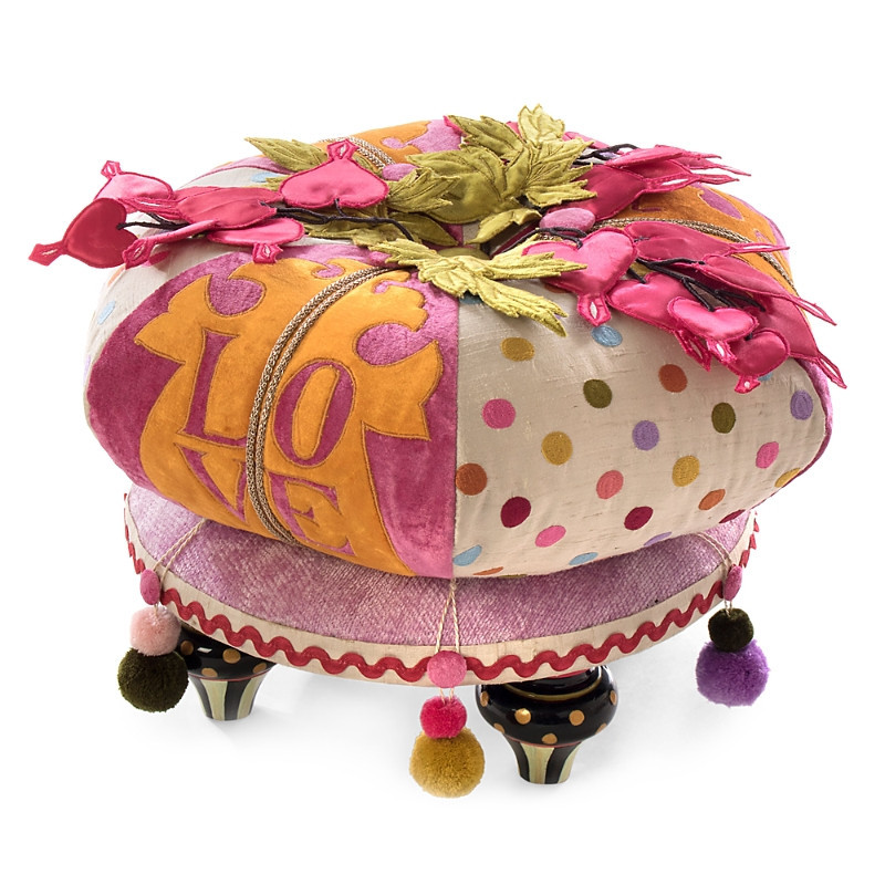 Mackenzie-Childs Bleeding Hearts Footstool | Bloomingdale's (US)