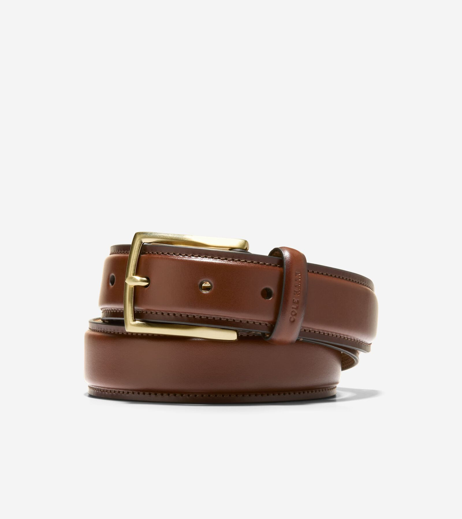 Cole Haan Men's Burnished Leather Belt With Lace Tip - Brown Size 32 | Cole Haan (US)