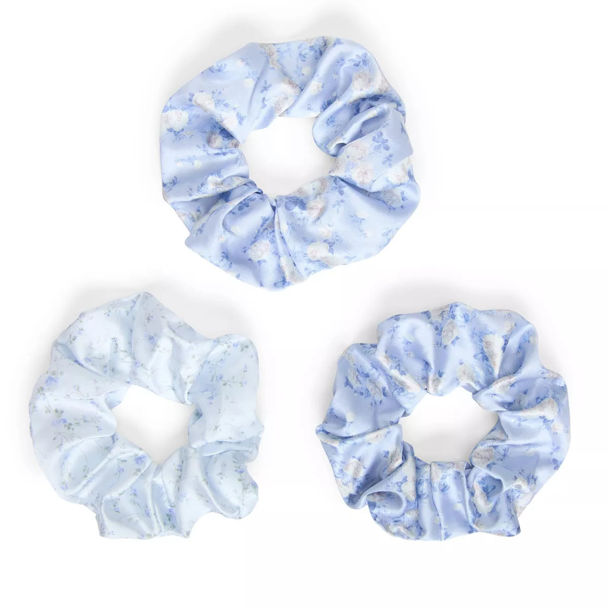 Goody x LoveShackFancy Large Satin Scrunchies - Everblooming Rosettes and English Ivy - 3ct - Blu... | Target