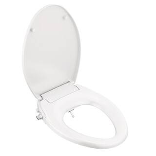Non-Electric Bidet Seat for Elongated Toilet in. White | The Home Depot