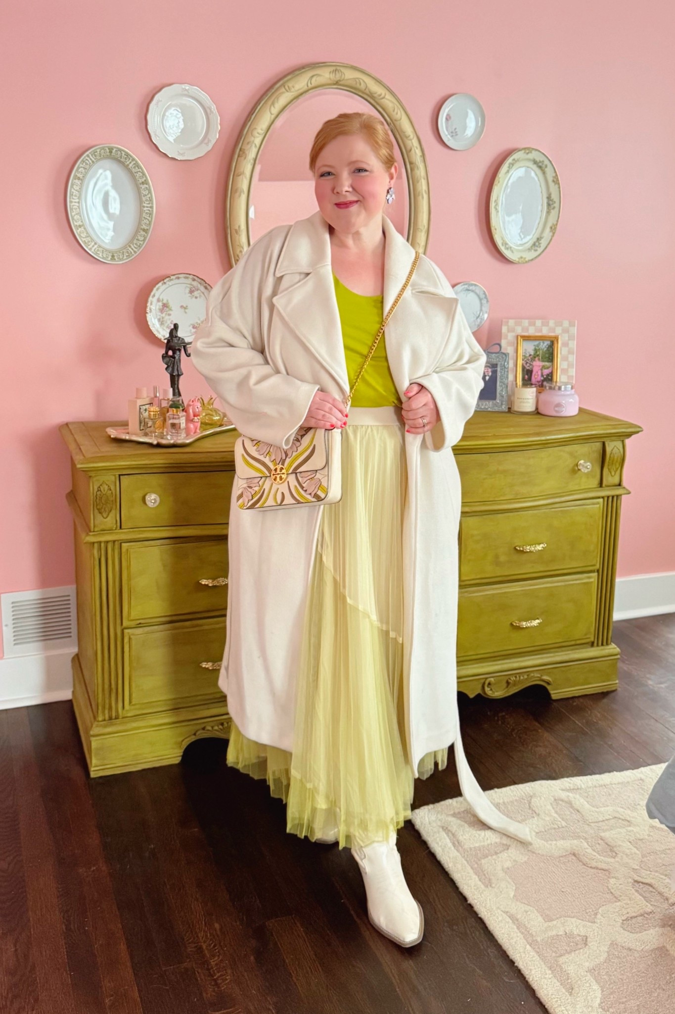 Lime Green Spring Transition Outfit Idea (35% OFF this size 12/14 Ulla Popken top + skirt with code WWWULLA)

#LTKMidsize #LTKPlusSize #LTKootd