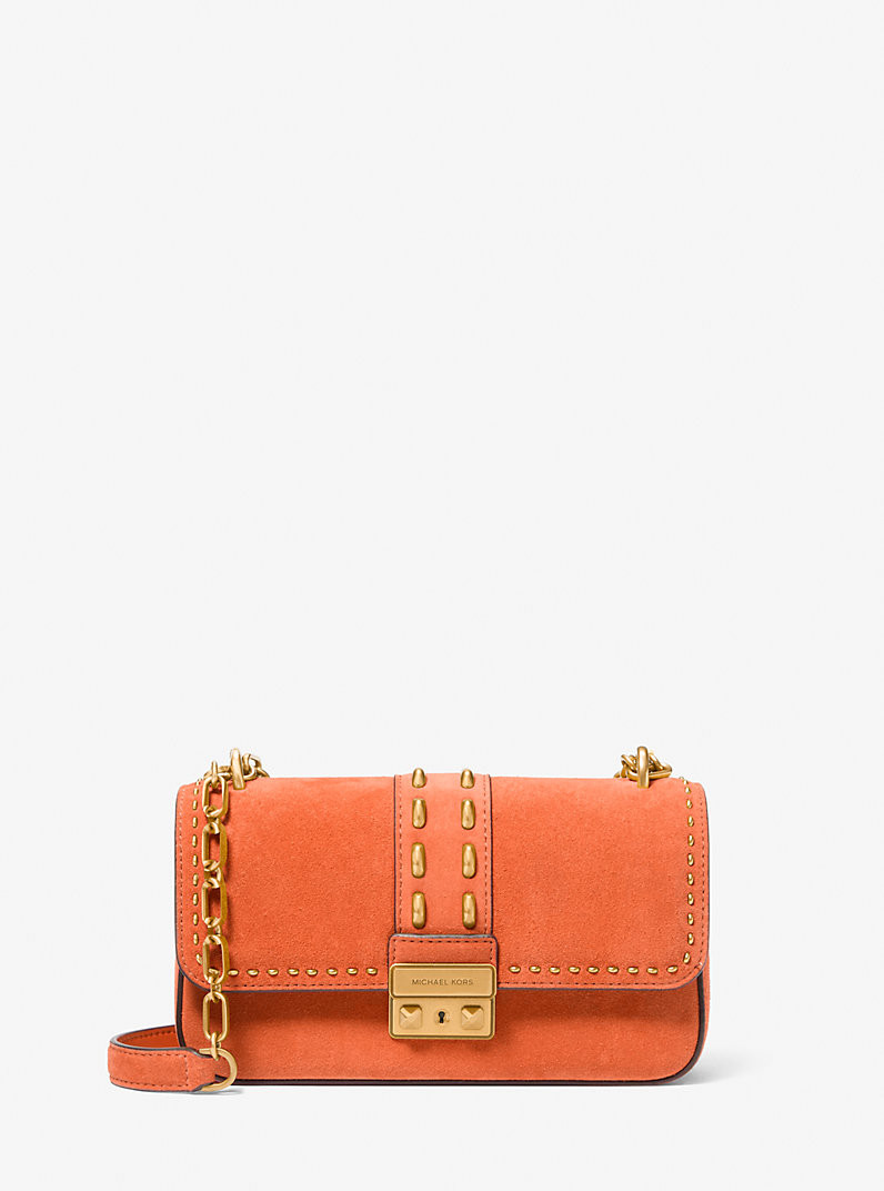 Tribeca small suede shoulder bag with studs | Michael Kors US