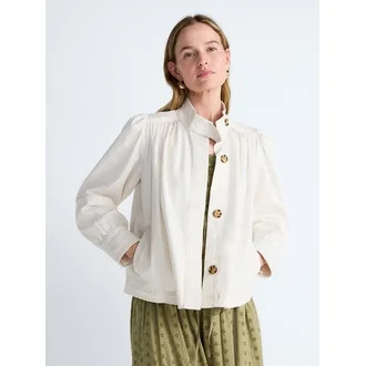 Scoop Women’s Cropped Ruched Jacket, Sizes XS-XXL | Walmart (US)